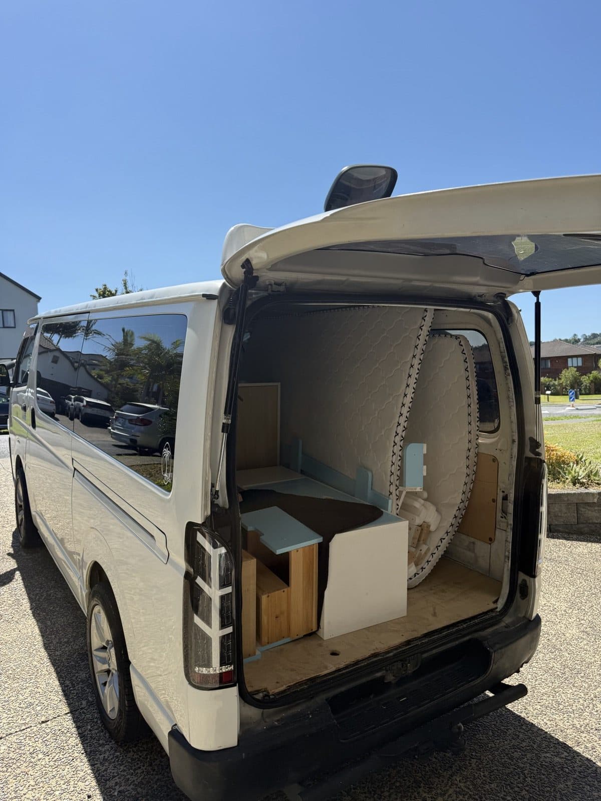 Bedroom furniture packed in for a move